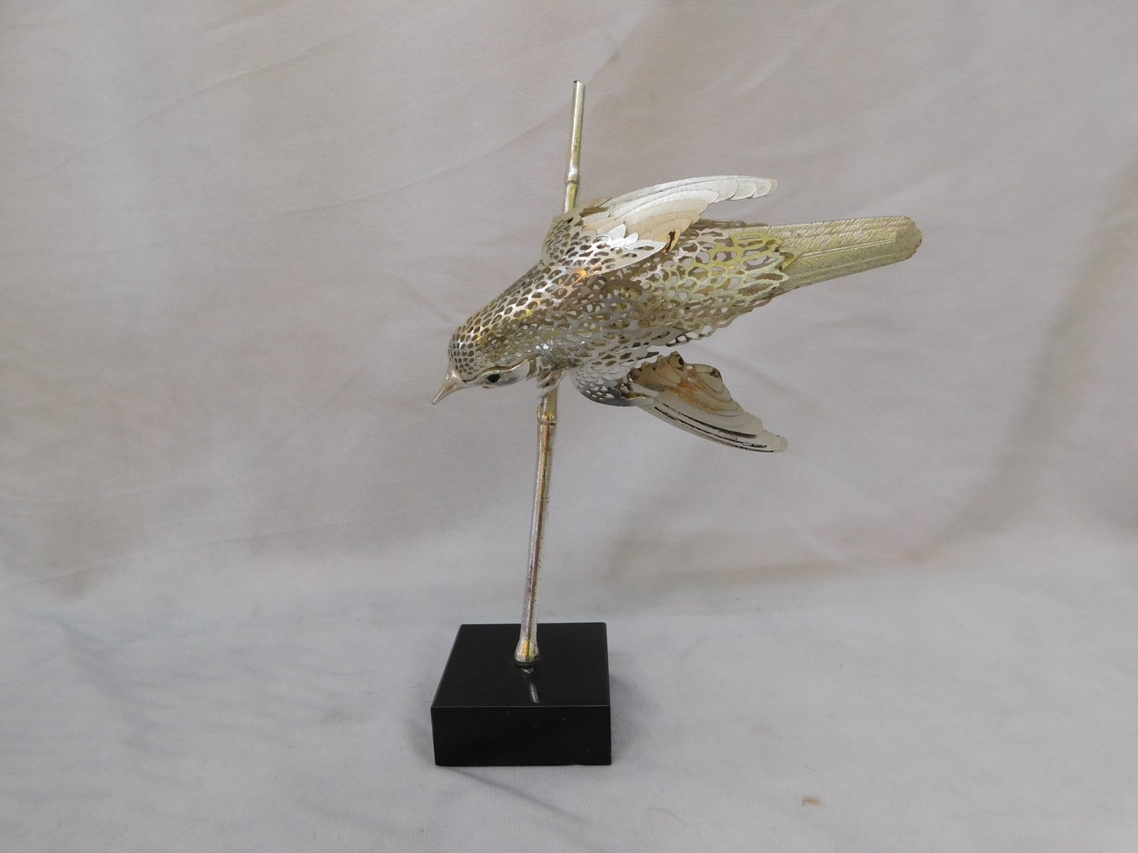 Christofle Lumiere D'Argent Silverplate Bird on Stand Finch?