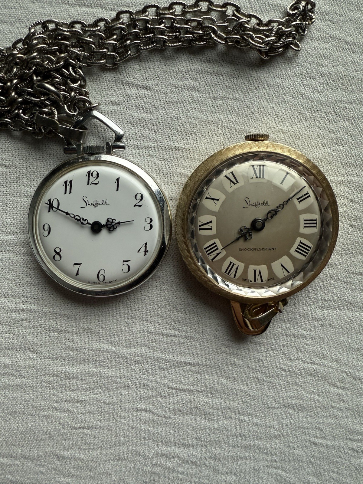 Vintage 1960s Sheffield Pendant Swiss Mechanical Watches For Parts Or Repair