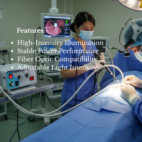 Fiber Optic Halogen Light Source 24V 250W for Endoscopy Medical Use