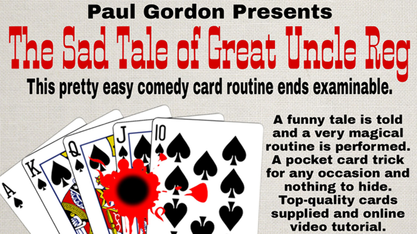 ARCH-The Sad Tale of Great Uncle Reg by Paul Gordon (Gimmick and Online Instruct