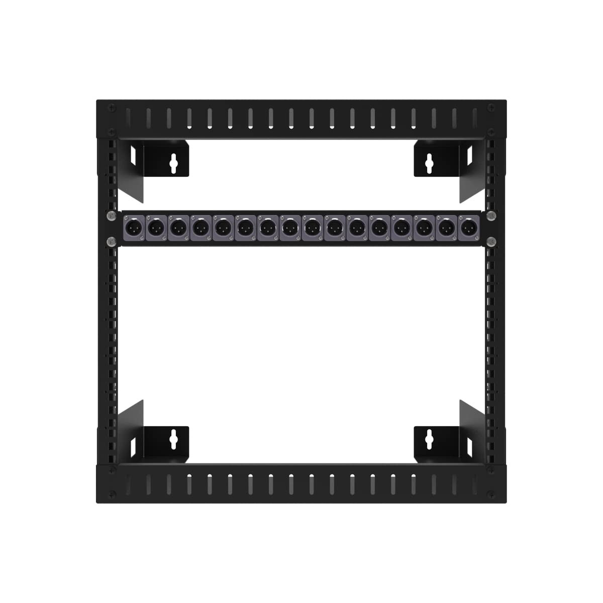 Hinged Rack Panel XLR HDMI Audio Rack Mount Panel W/ 16 D-Series 1U16D
