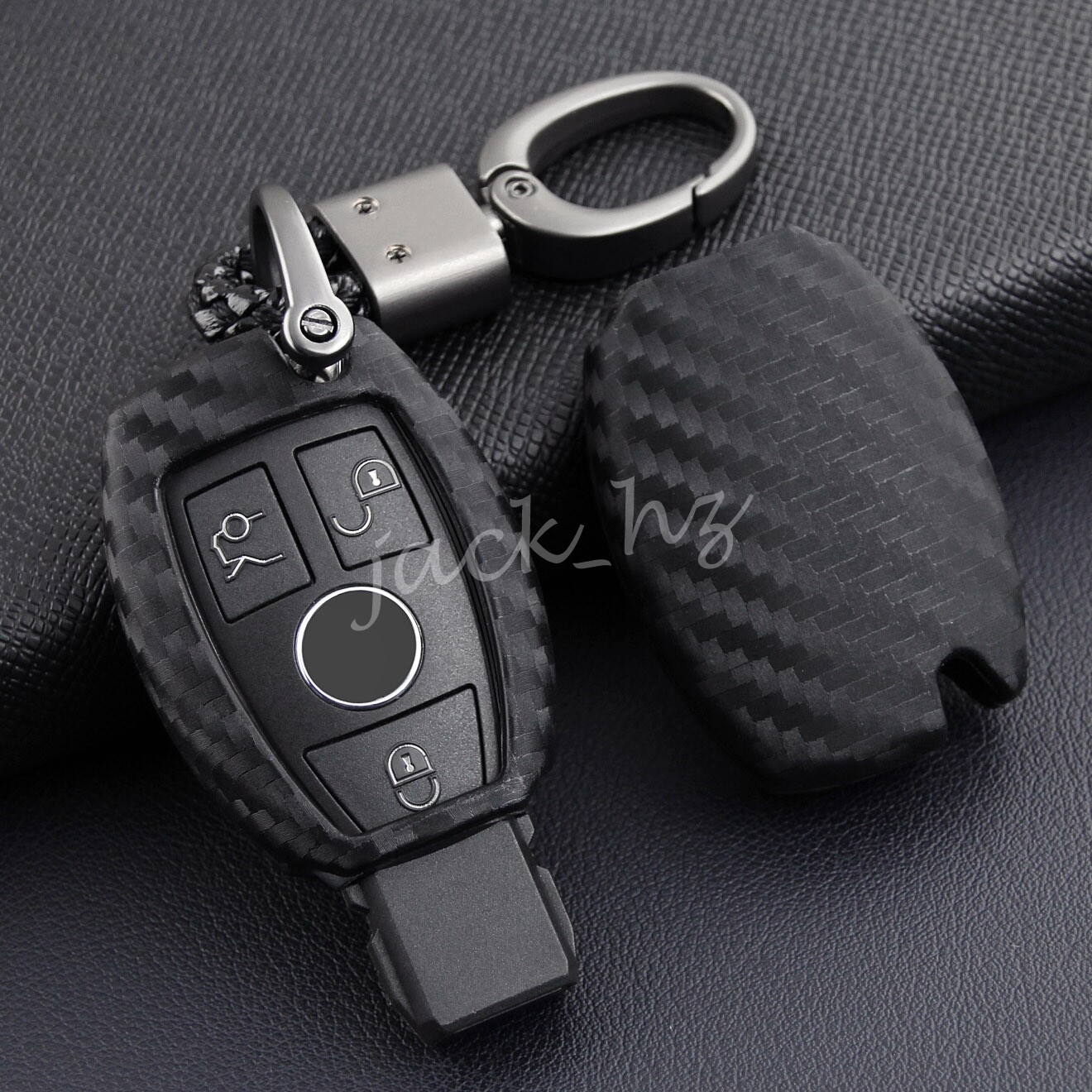 For Mercedes-Benz W204 W205 W212 X156 W166 Carbon Fiber Car Key Fob Case Cover