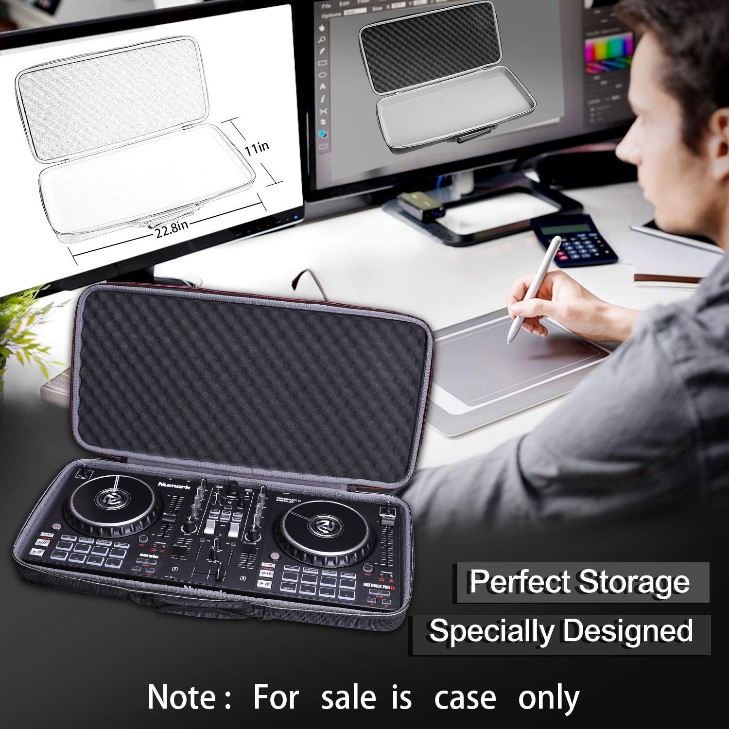 XANAD Case Fits for Numark Mixtrack Platinum FX or Mixtrack Pro 3 DJ Controll...
