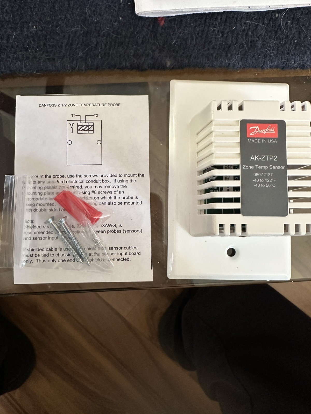 REMOTE TEMPERATURE SENSOR Danfoss AK-ZTP2 Zone Temperature Sensor NEW In Box
