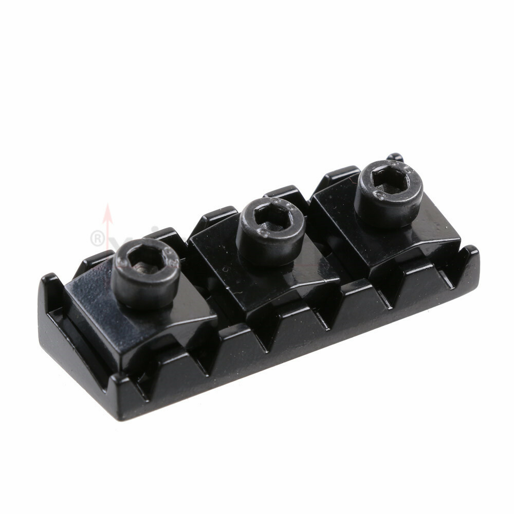 Electric Guitar String Locking Nut 43mm Metal for Double Lock System Black