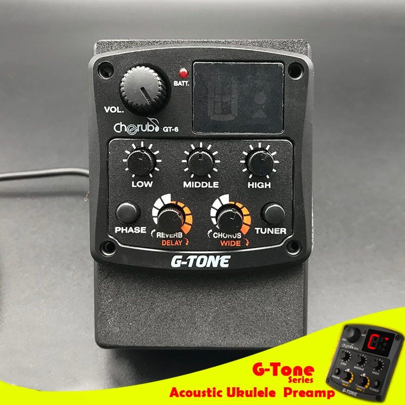 Cherub G-Tone Series Acoustic Guitar Preamp Piezo Pickup 3-Band EQ Equalizer LCD