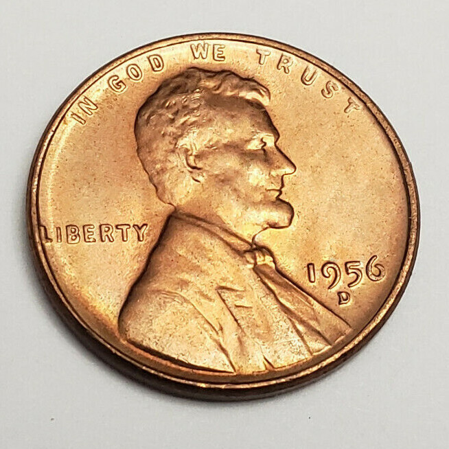 1956 D Lincoln Wheat Cent / Penny  AVE CIRCULATED  **FREE SHIPPING**
