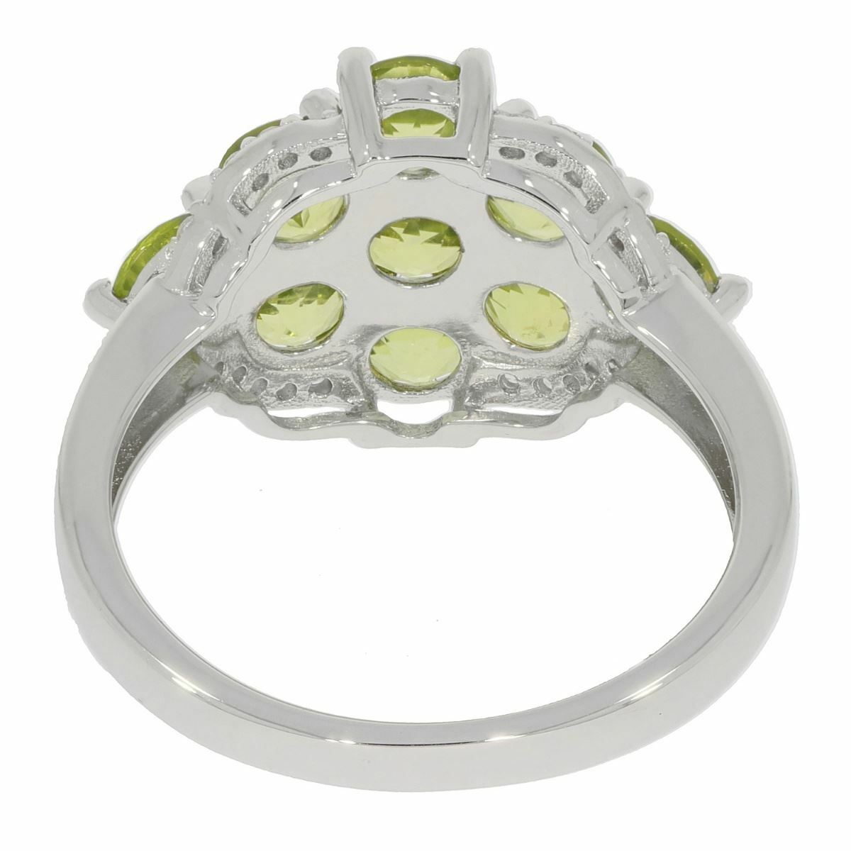 Sterling Silver Semi Mount Ring Setting RD 4x4mm Cluster Ring Topaz Solid