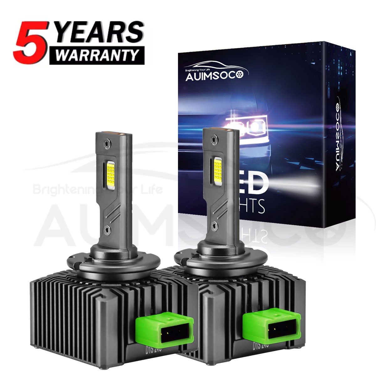 For Chevrolet Blazer 2019-2020 2X D3S LED Headlight High&Low Beam 6500K Bulb Set