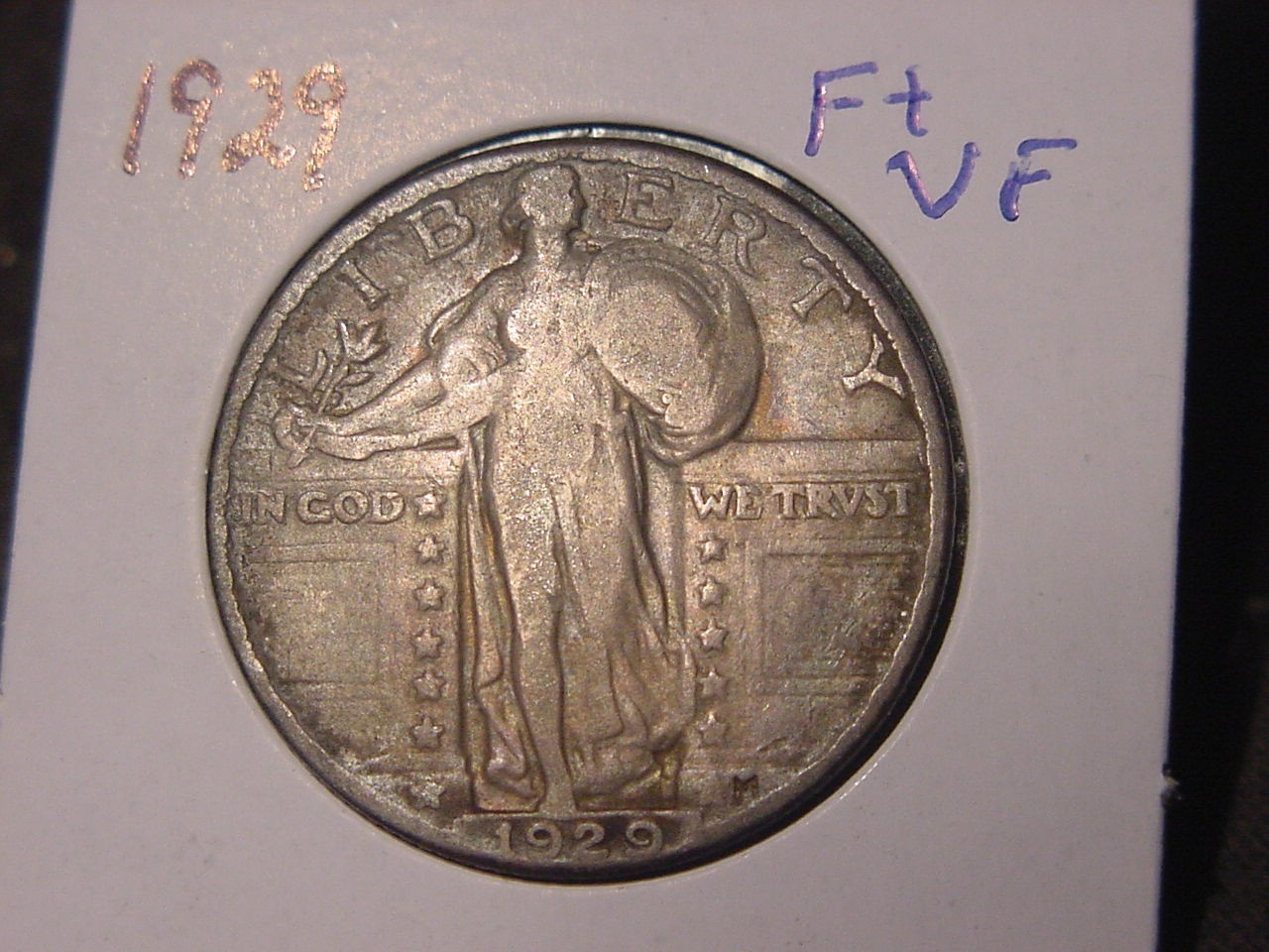 1929 STANDING LIBERTY QUARTER F + VF POPULAR DATE ORIGINAL COIN SHIPS FREE