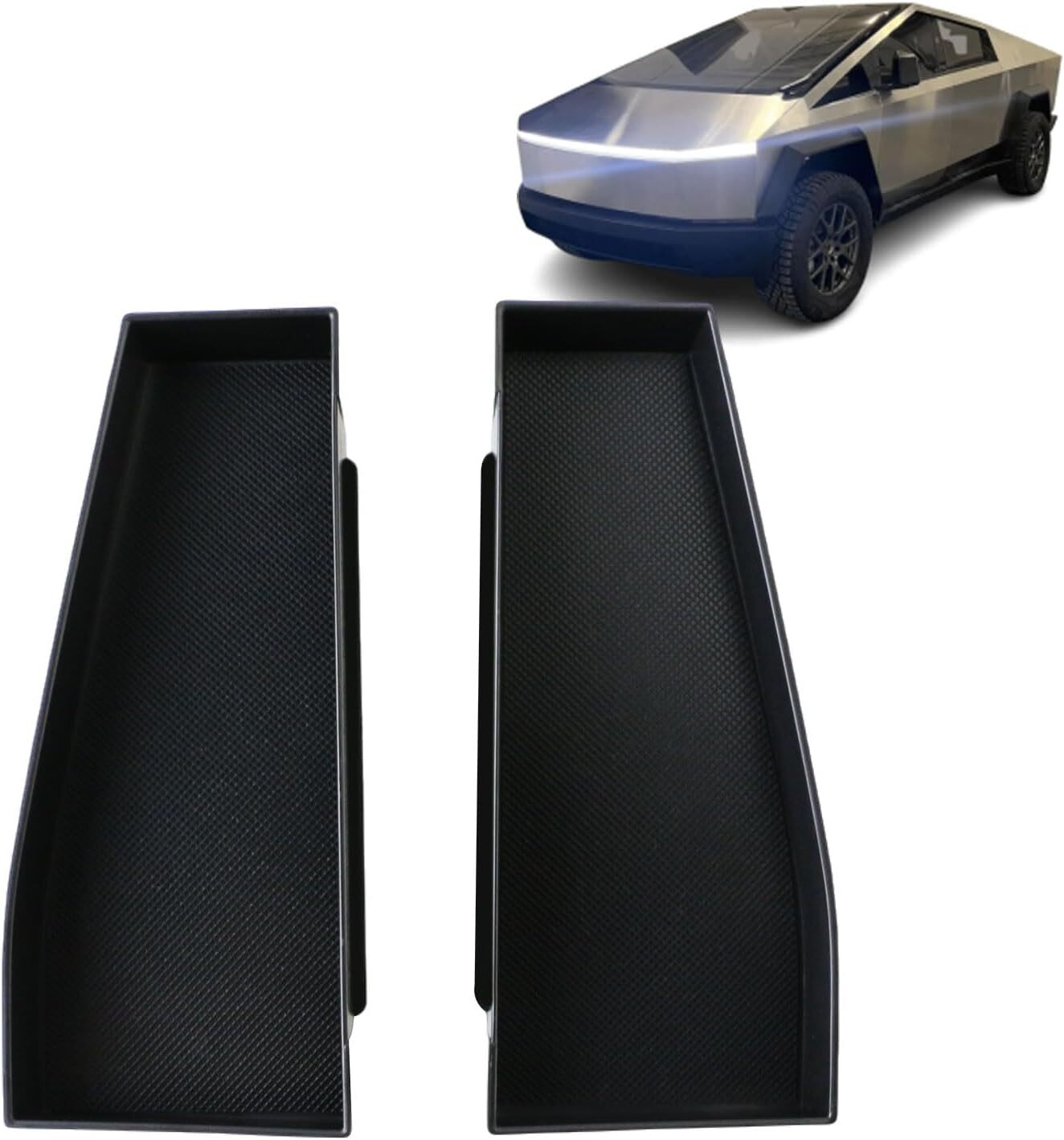 2X Fit For Tesla Cybertruck 2024+ Car Front Door Storage Tray Box Handle Inserts