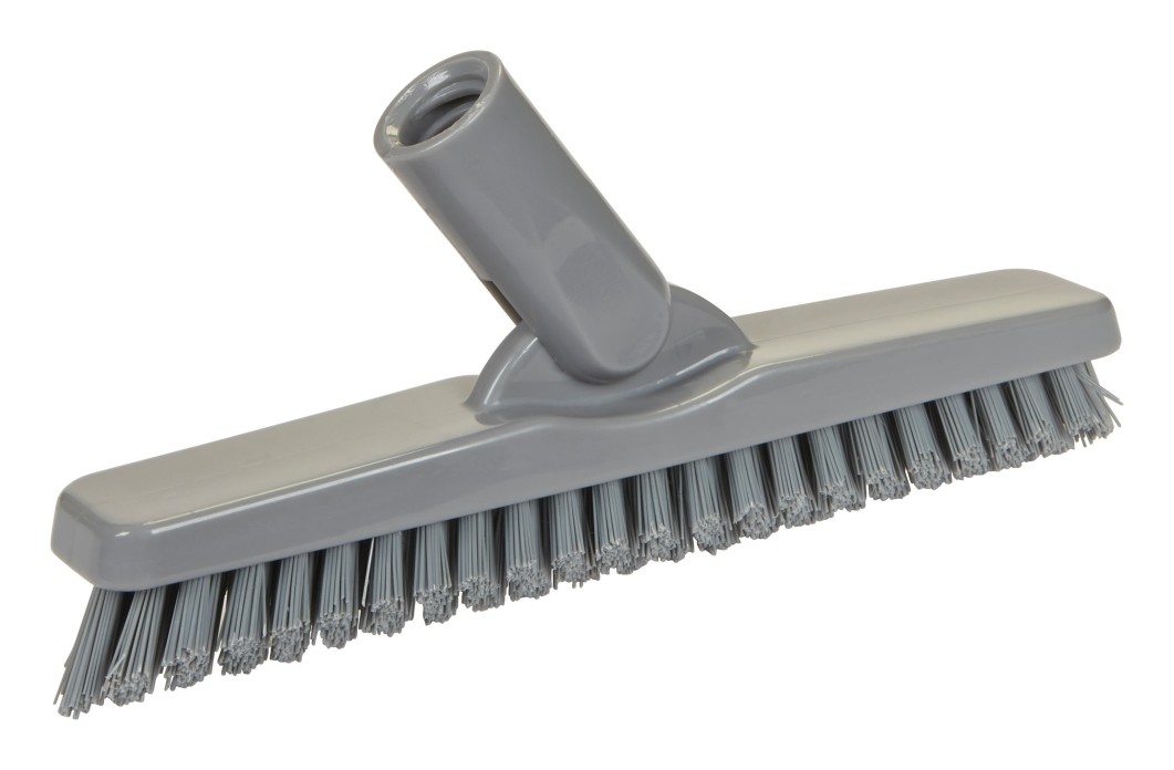 BRUSH COMMERCIAL TILE & GROUT 9" STIFF V SHAPE GRAY