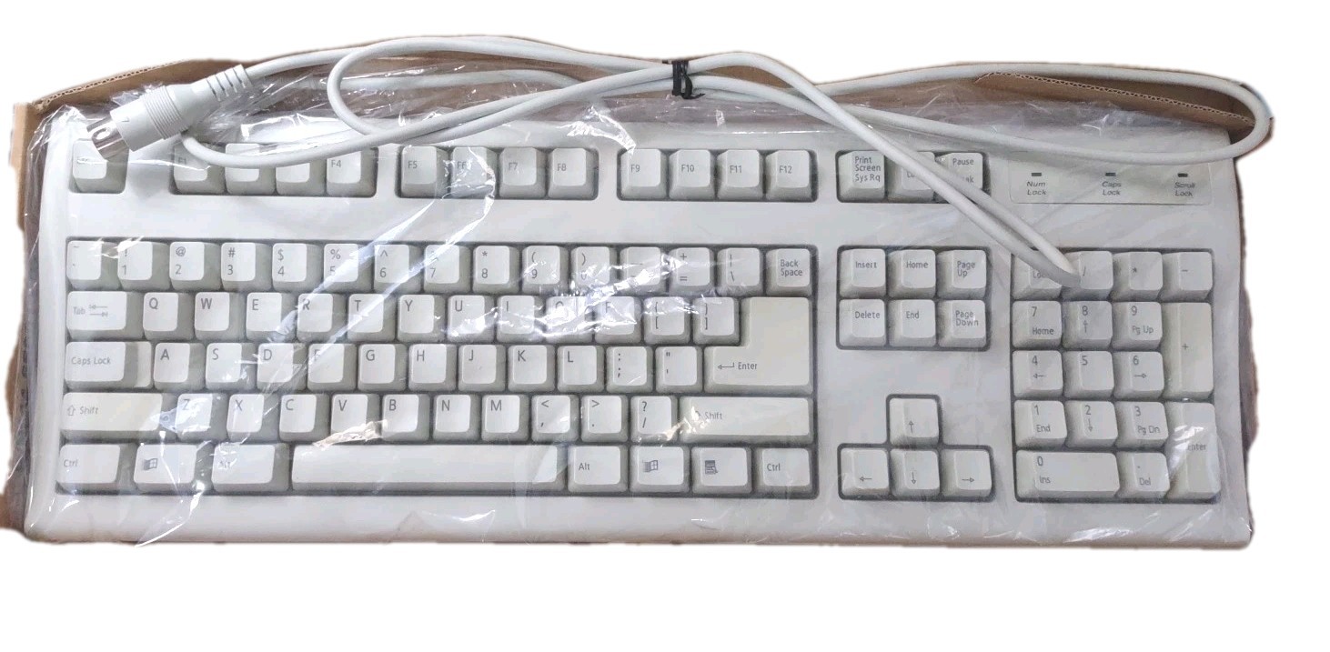 RARE VINTAGE ACER ACCUFEEL WINDOWS KEYBOARD MODEL: 6511-TW AT CABLE RM0-KBRK