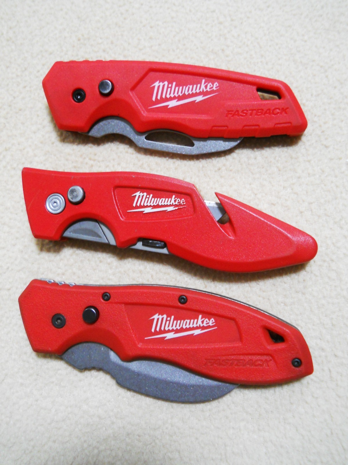 Milwaukee Fastback Hawkbill & Box Cutter Folding Knives