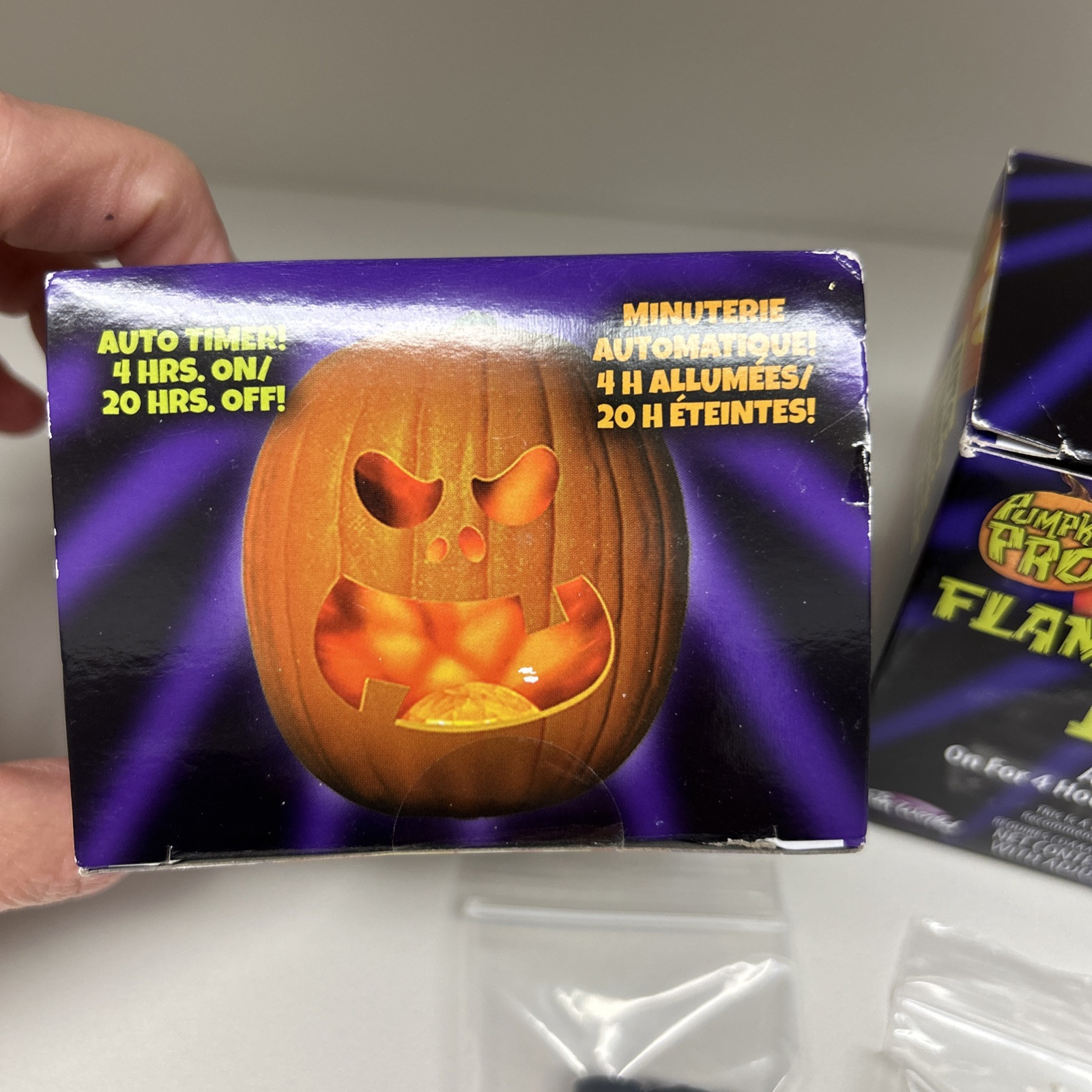 Lot Of 2 Pumpkin Pro Halloween Flaming Pumpkin Light Timers