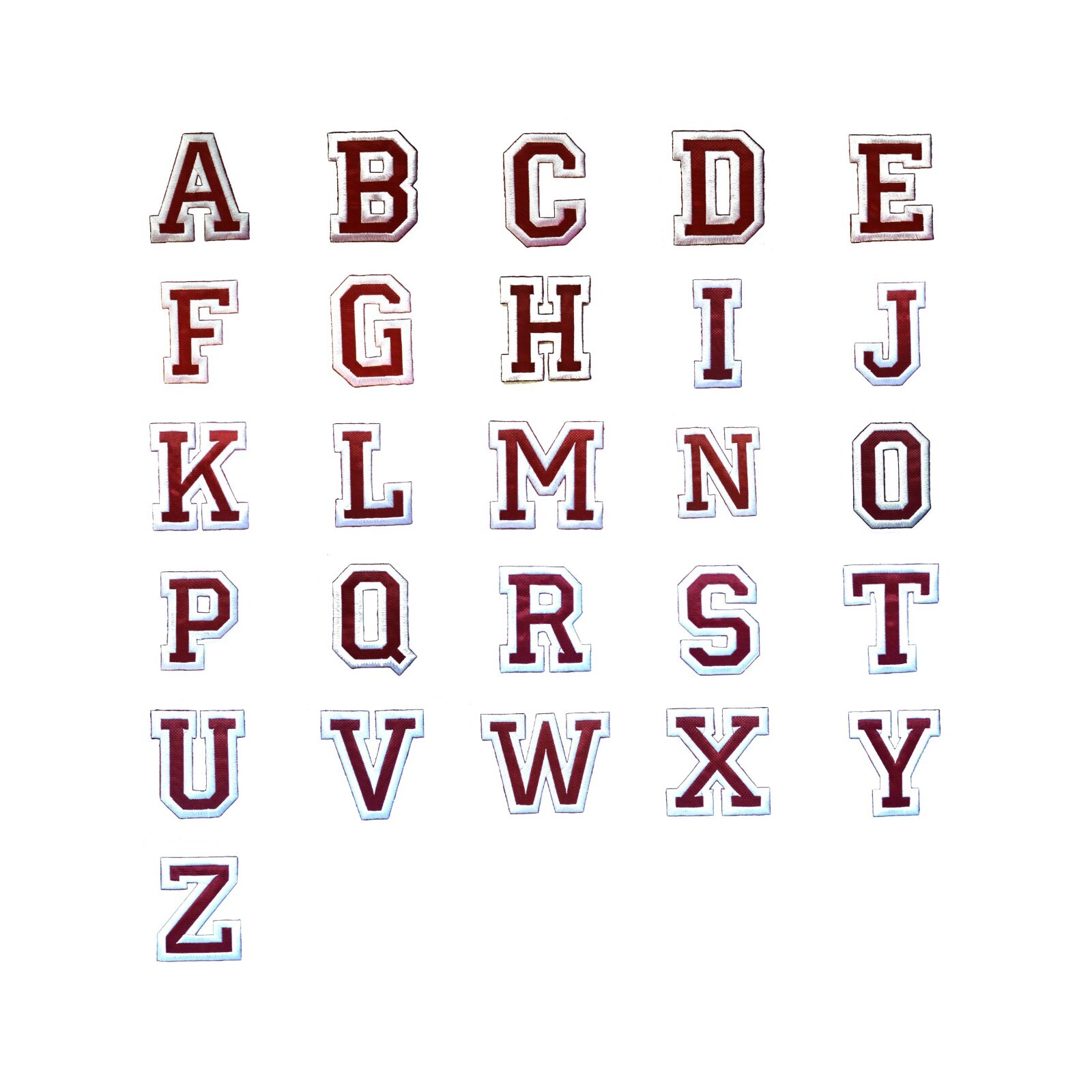 Letters 3" College Varsity Letterman Embroidered Iron On Patch Customize Colors