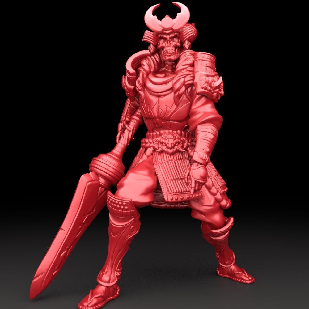 3D Printed Bestiary Vol. 5 Nafarrate - Skeleton Samurai 32mm Ragnarok D&D