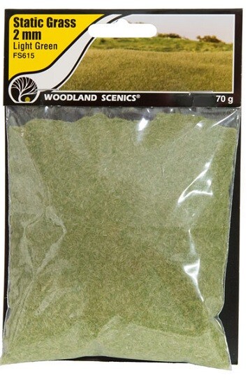 Woodland Scenics Static Grass Light Green 2mm # FS615