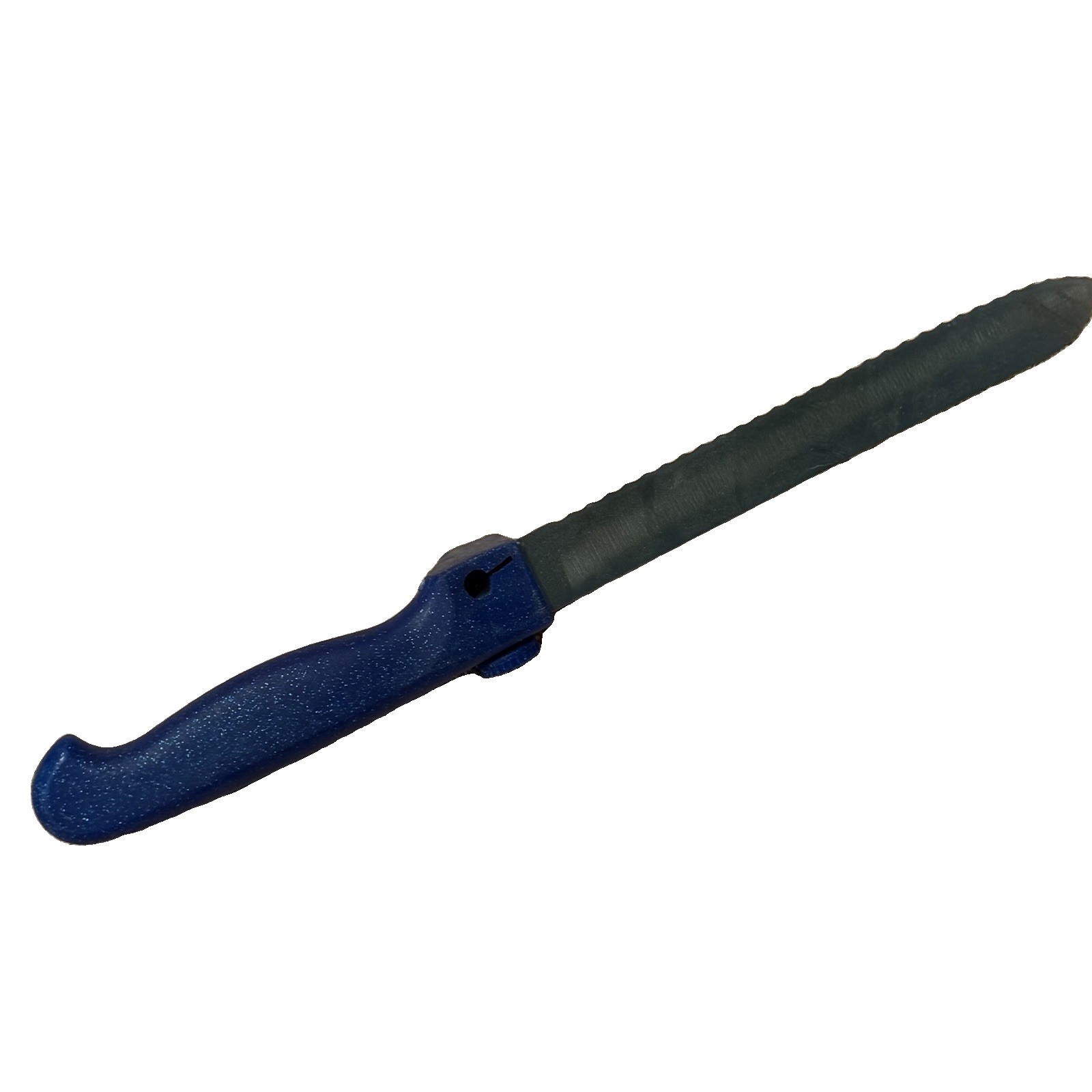 SCHNITTFIX Solingen Germany Serrated Stainless Bread Utility Knife Blue Handle