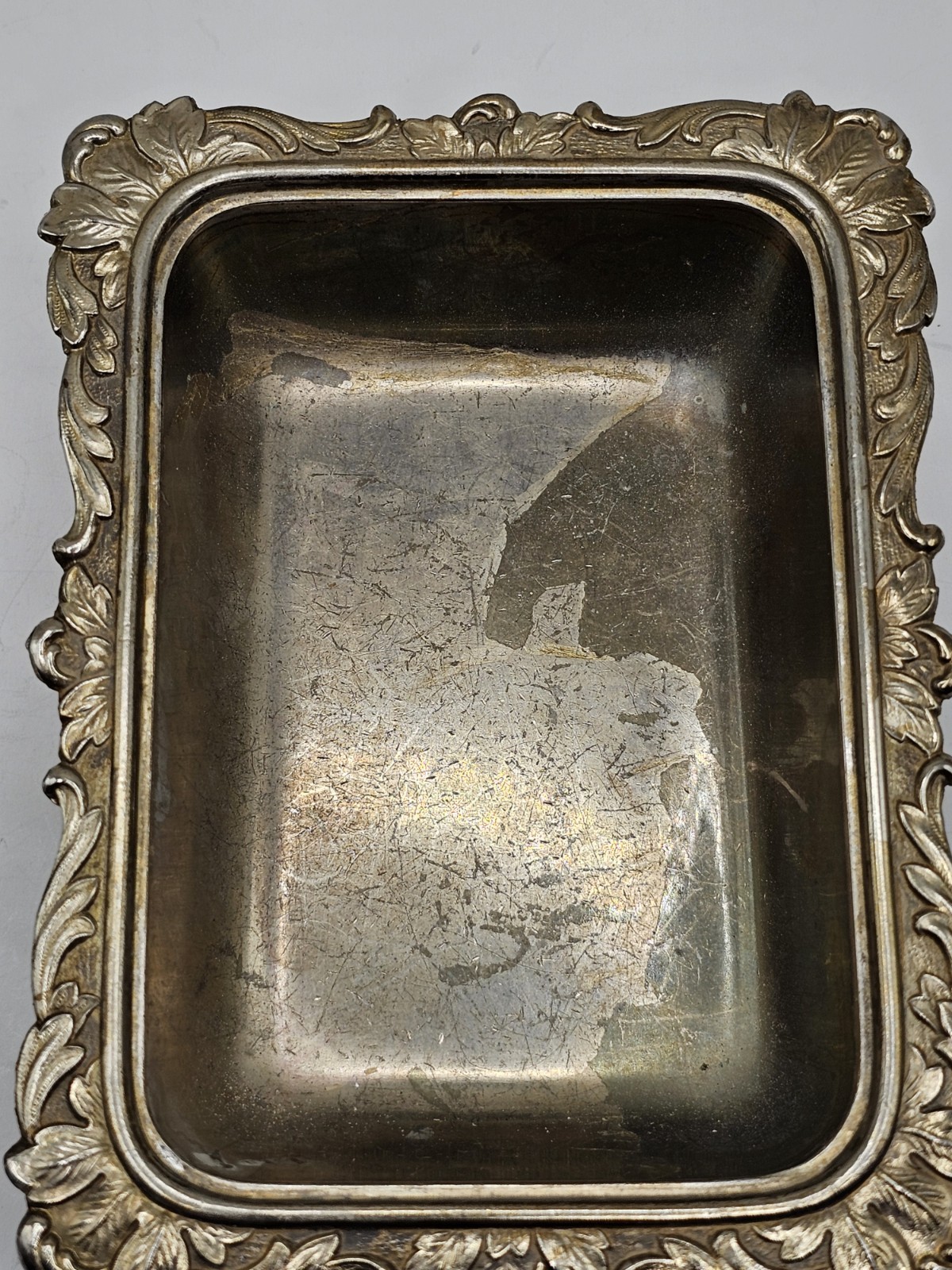 VTG Silver Plate Butter Vanity Trinket Dish