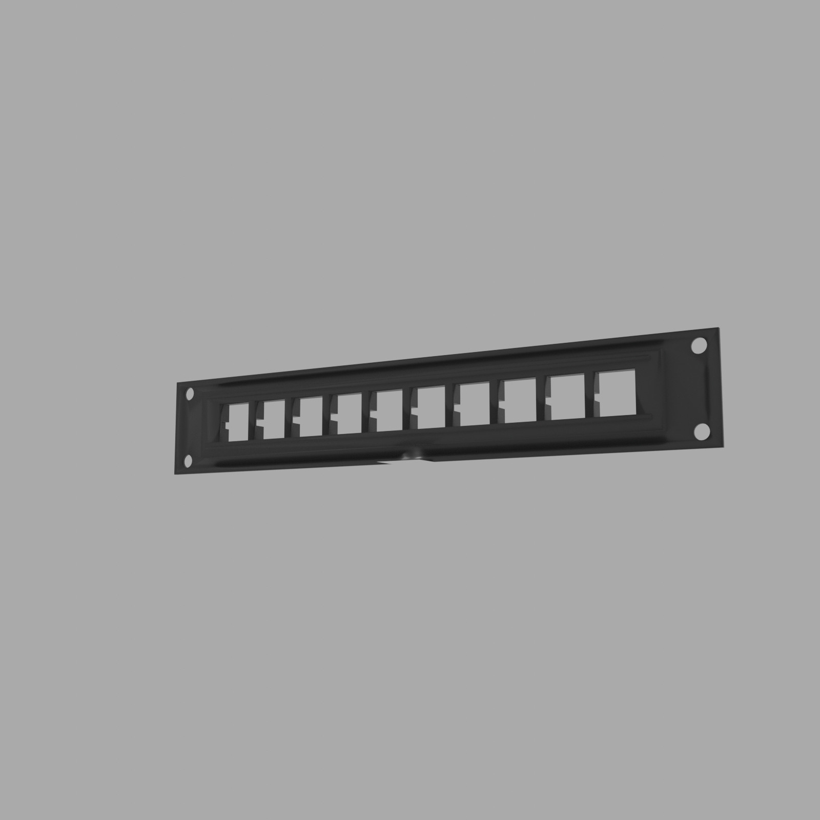 PrintForge UNJ600 10‑in Rack Keystone Patch Panel – Black PETG, Made‑to‑Order