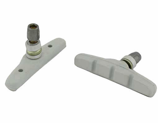 bike 70mm Brake Shoes W/Nut White. for bicycle brake part, bike brake shoe