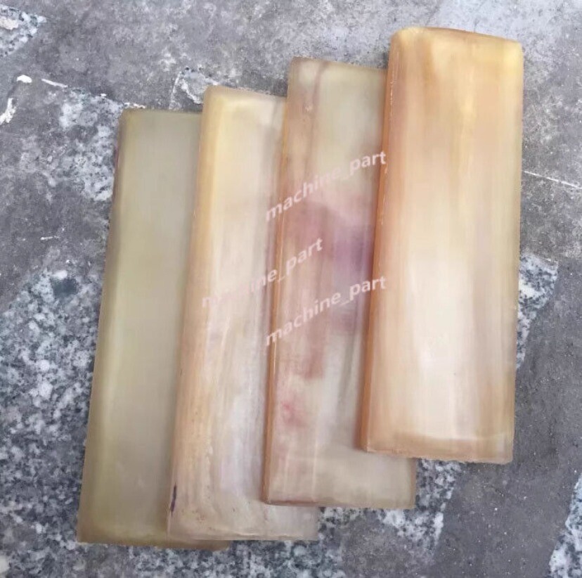 2Pc Natural Flower Yellow Sheep Horn Sheet Knife Blanks Plate Handle Material