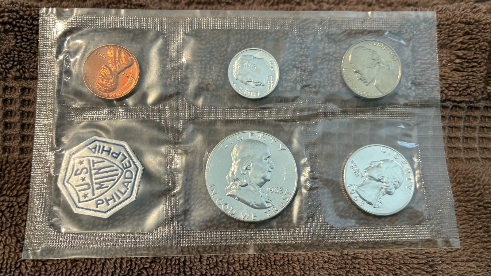 1963 P US Mint Silver Proof Set Sealed Flat Pack, Envelope, 90% Silver OGP