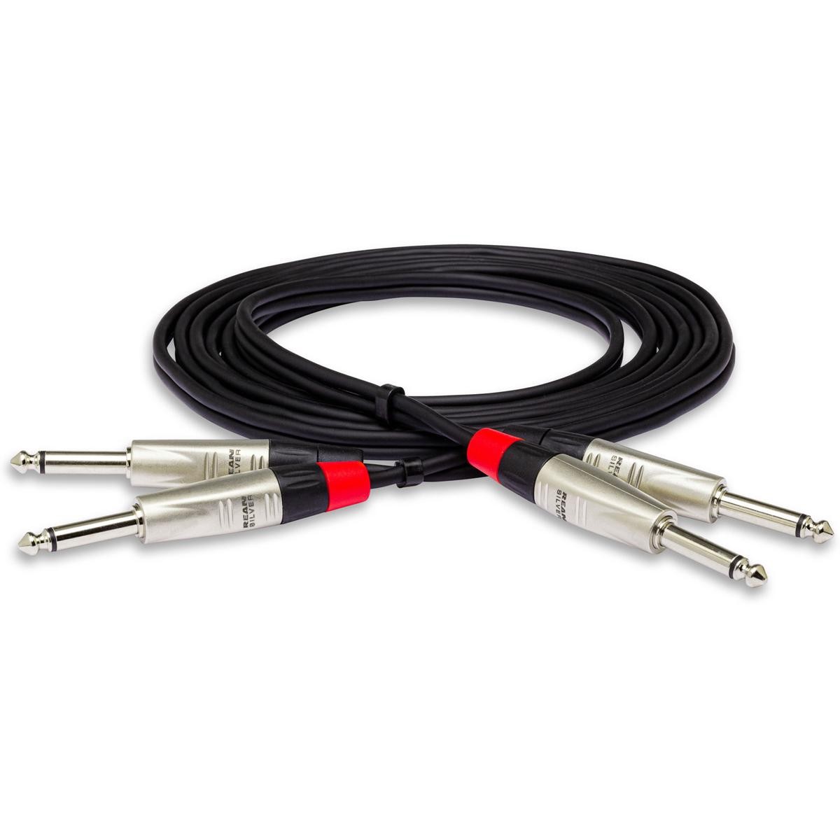 Hosa Technology 20' Pro Stereo Interconnect Dual REAN 1/4" Male to 1/4" Male TS
