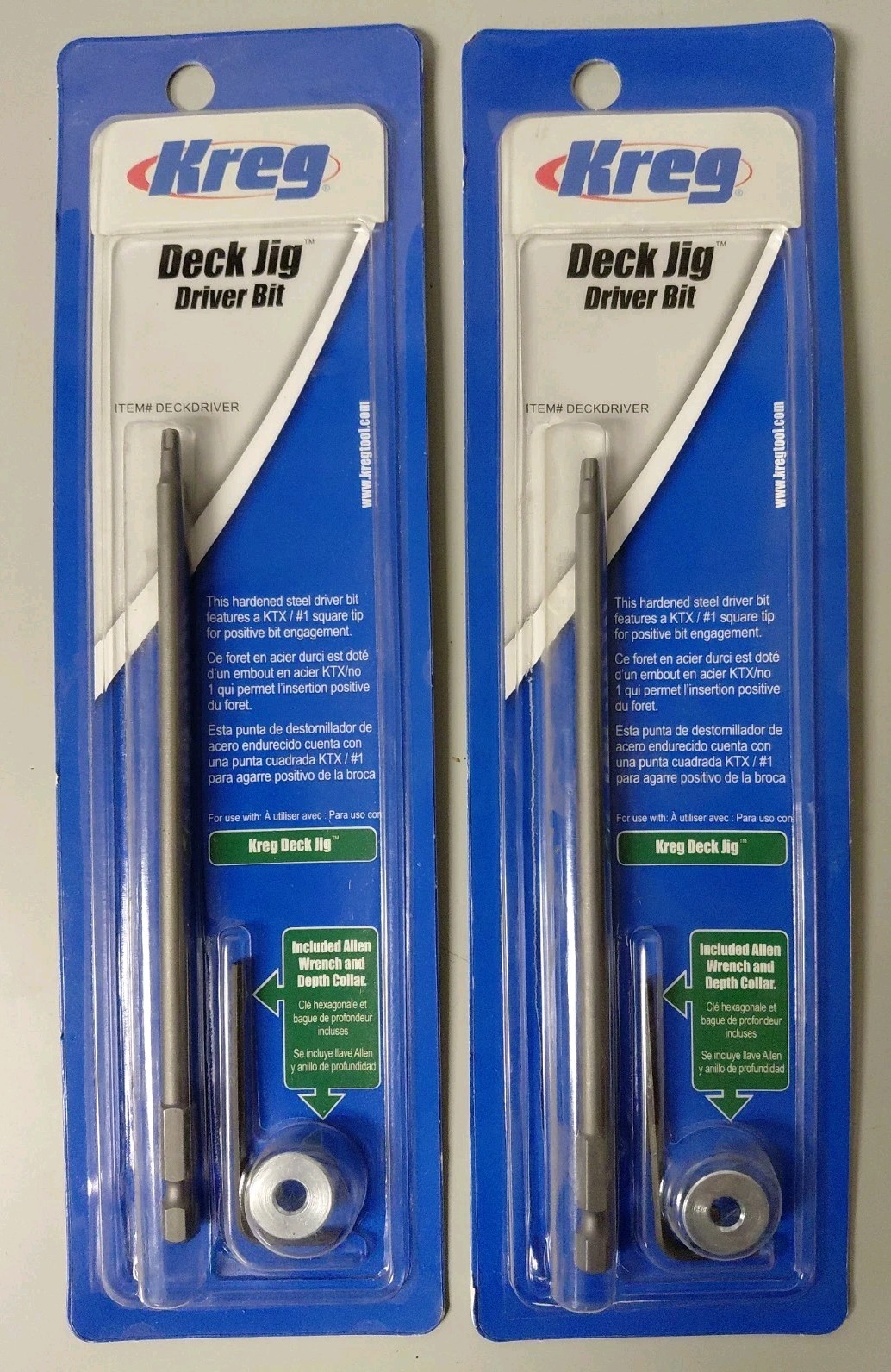 2 Total Kreg Deck Jig Driver Bit Sets