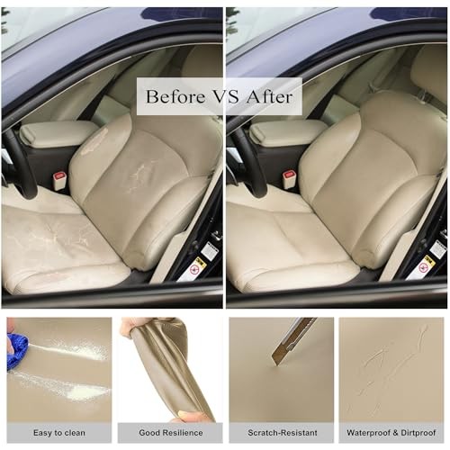 Driver Side Bottom Perforated Leather Seat Cover Tan Compatible with Lexus