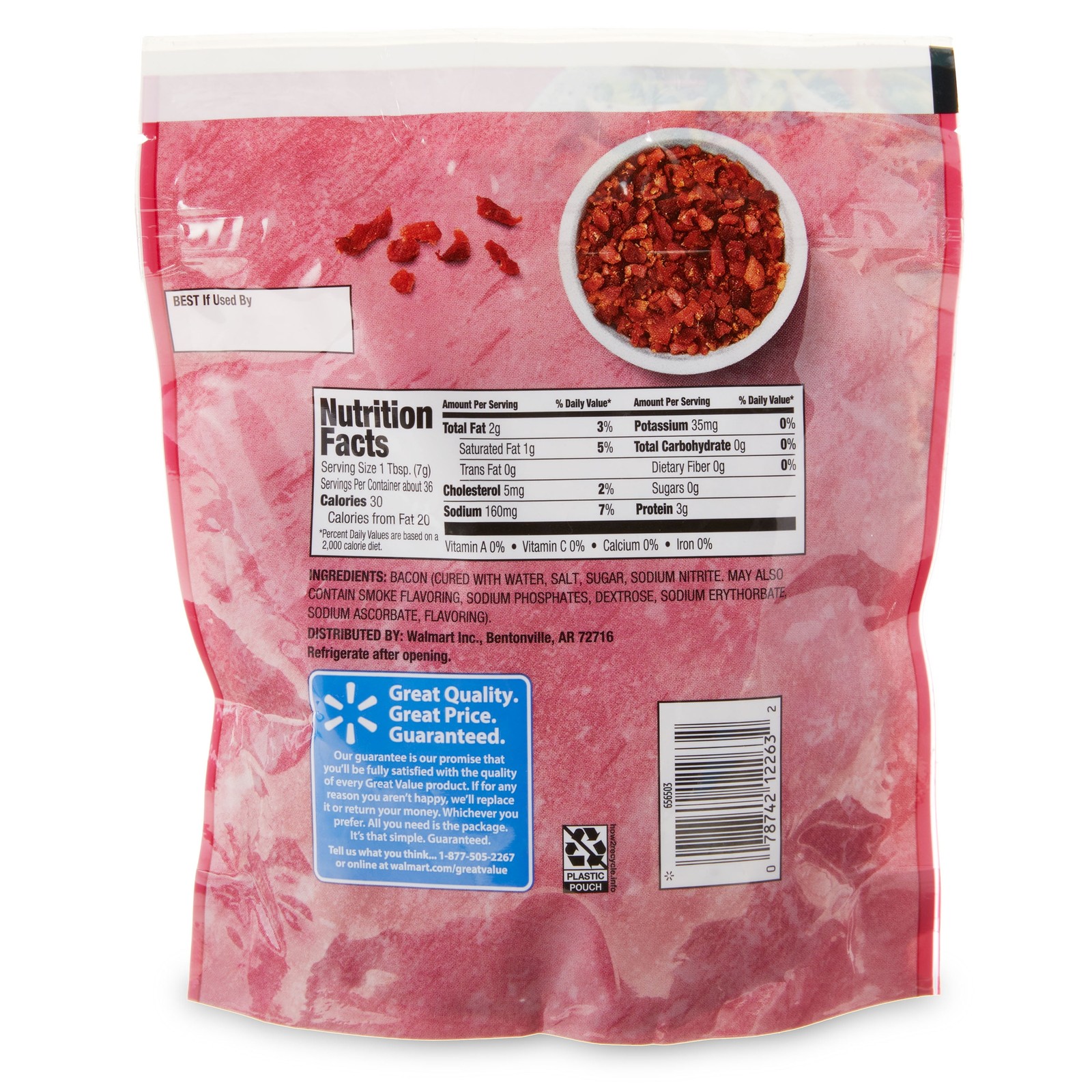 Great Value Real Bacon Pieces, 9 oz