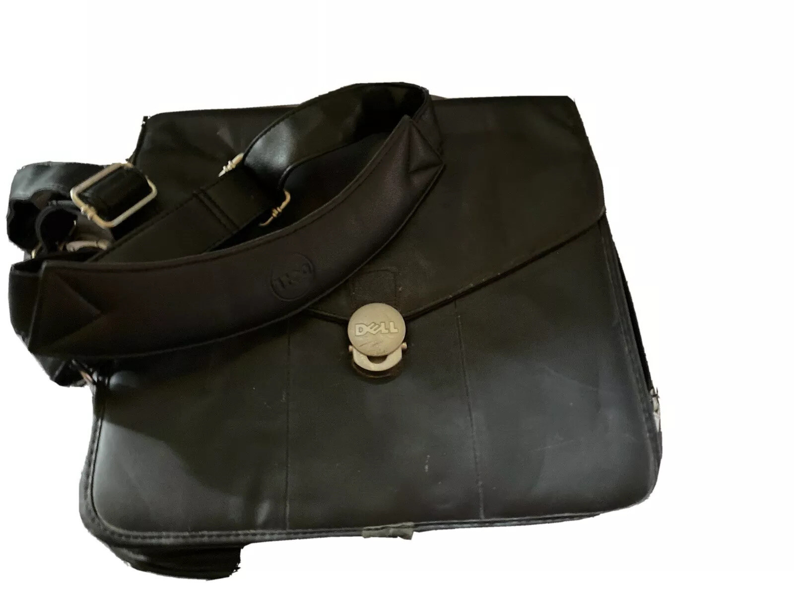Dell Leather Laptop/briefcase W Shoulder Strap