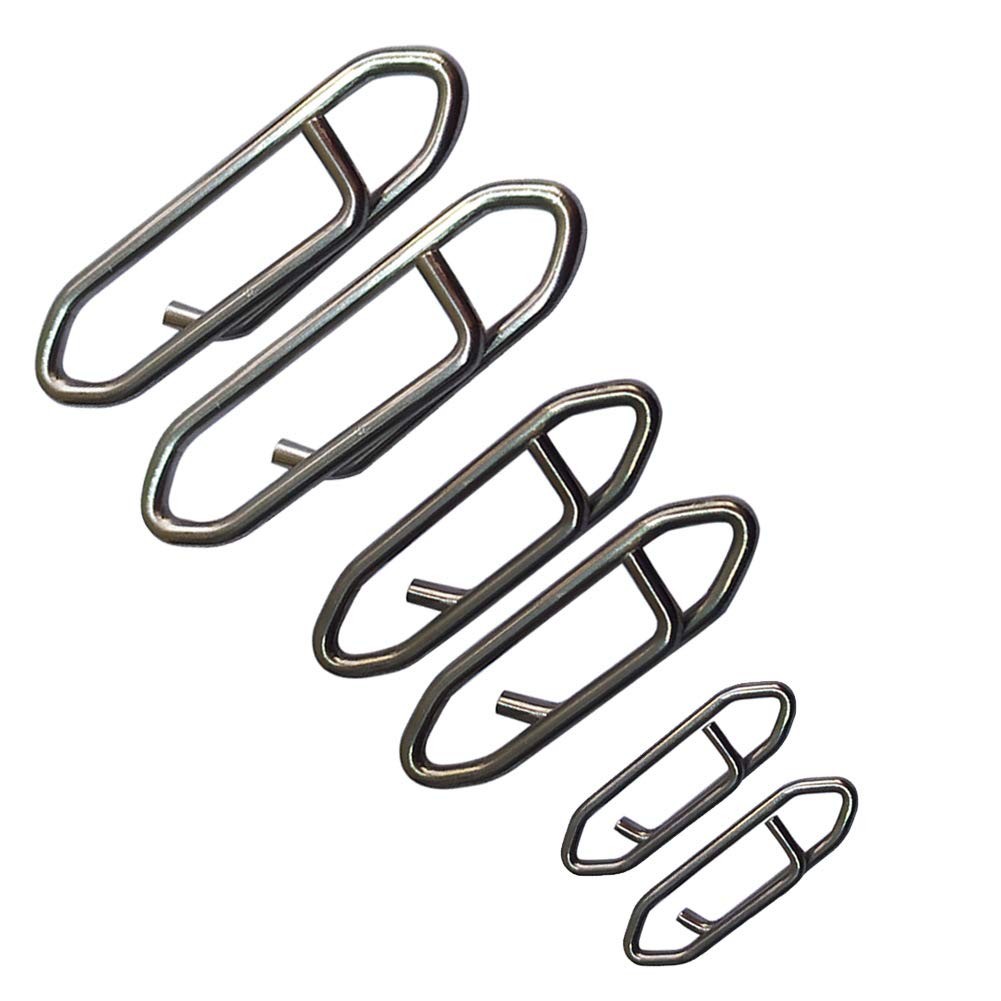50 Pcs Fishing Clips Stainless Steel Strength Fast Snap Clip Fishing Clips Conne