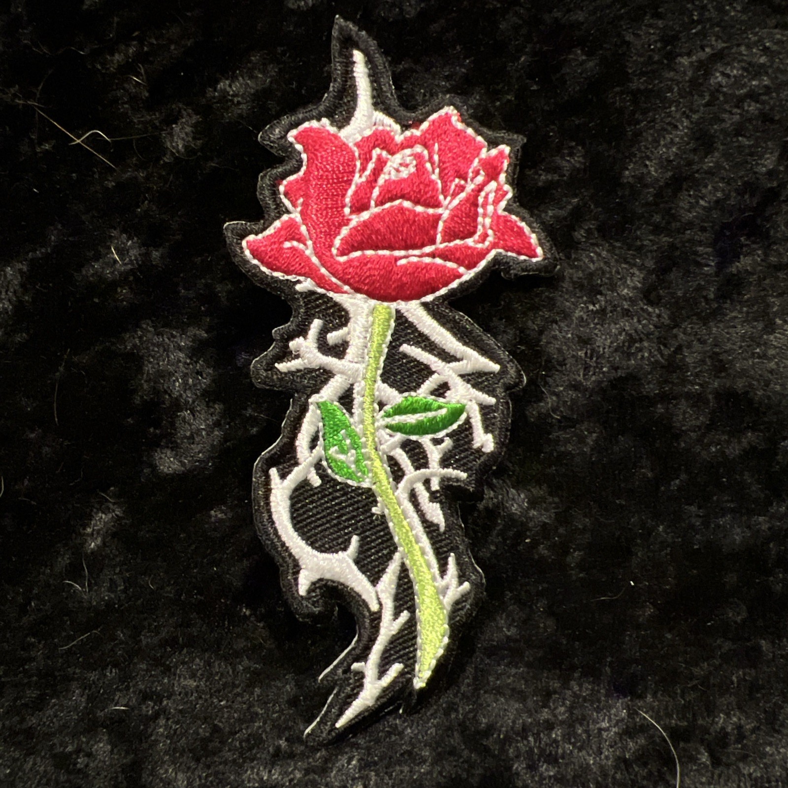 RED ROSE VINTAGE HAT VEST PATCH BADGE HIPSTER BIKER NOVELTY #101