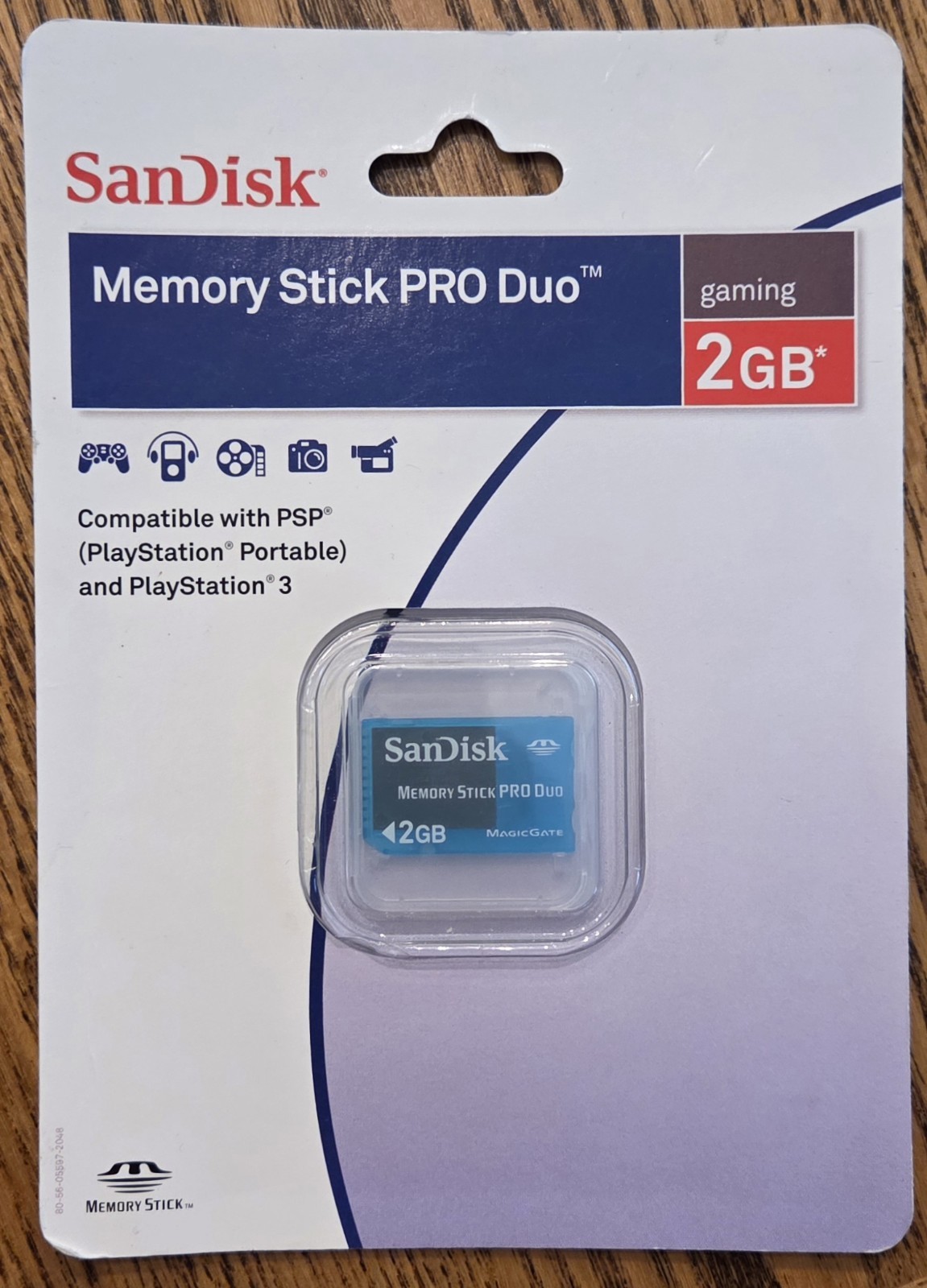 Sandisk 2Gb Memory Stick Pro Duo Magic Gate Clear Blue Sealed Old Stock Gaming