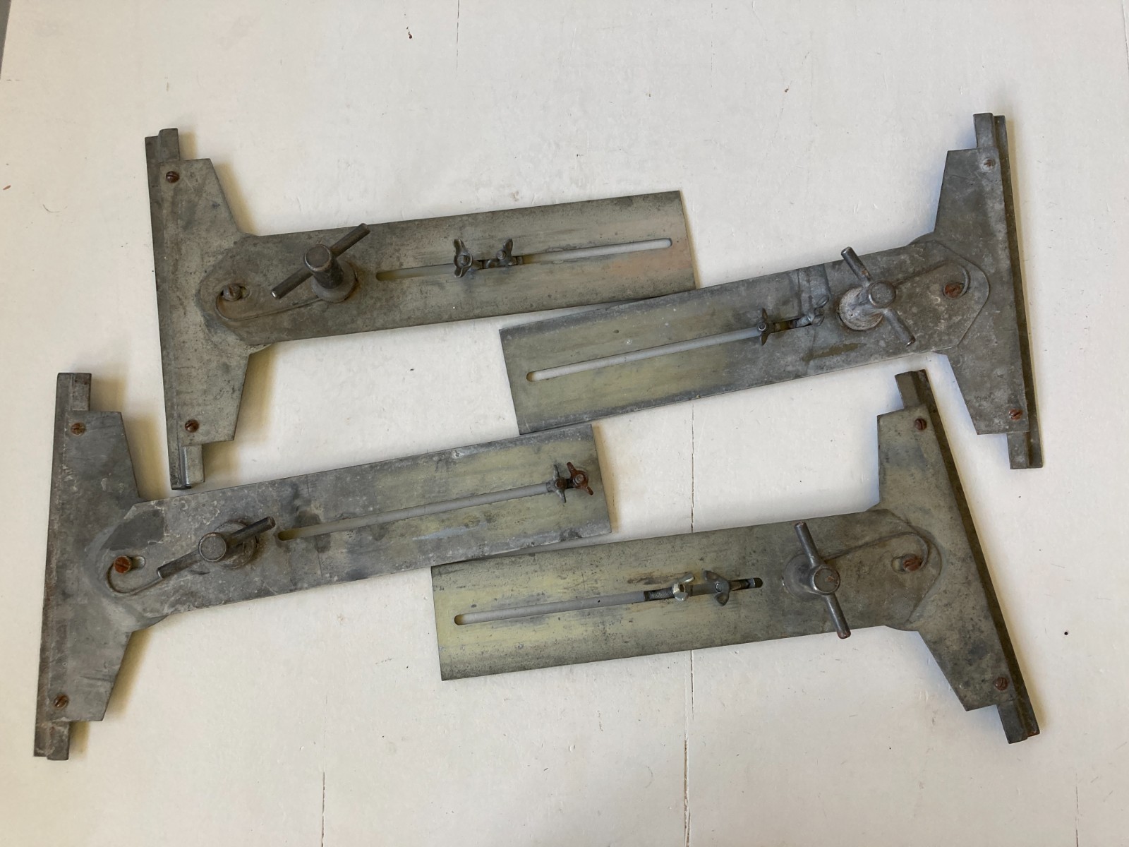 Vintage Stair Tred Template Pattern Maker Metal Set of 2