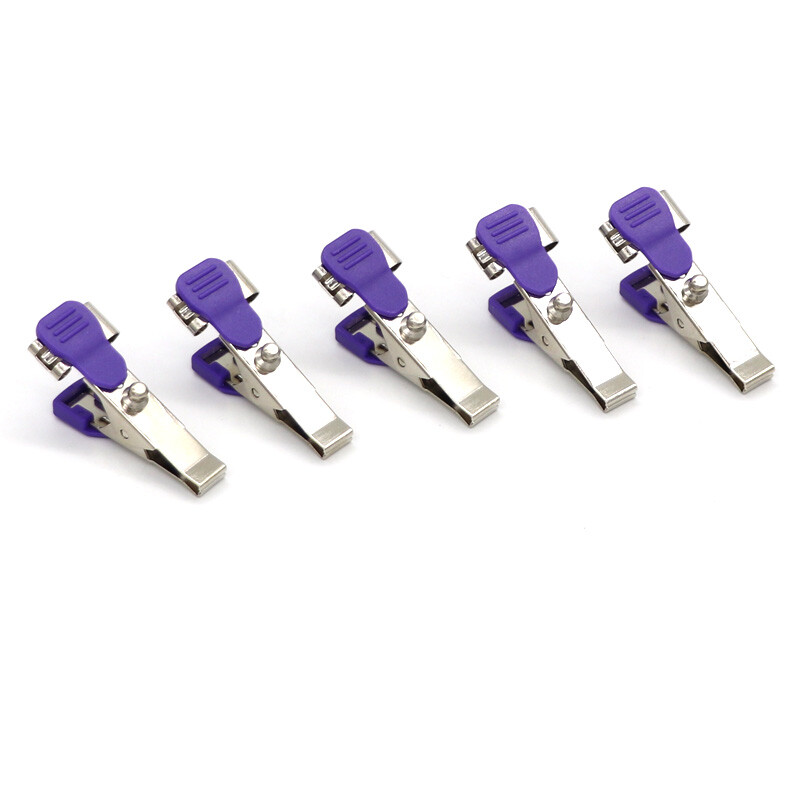 10pc metal Clip veterinary ECG electrode flat clamp snap connection to ECG cable