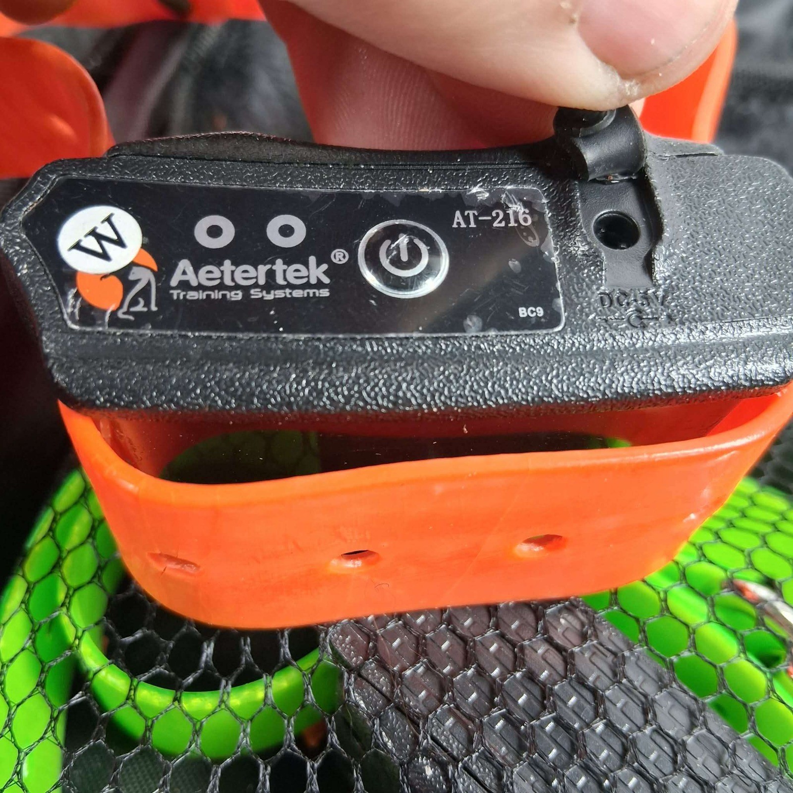 Aetertek AT-216 Dog Training System 2-Collar Kit 550M Range Orange Green Case
