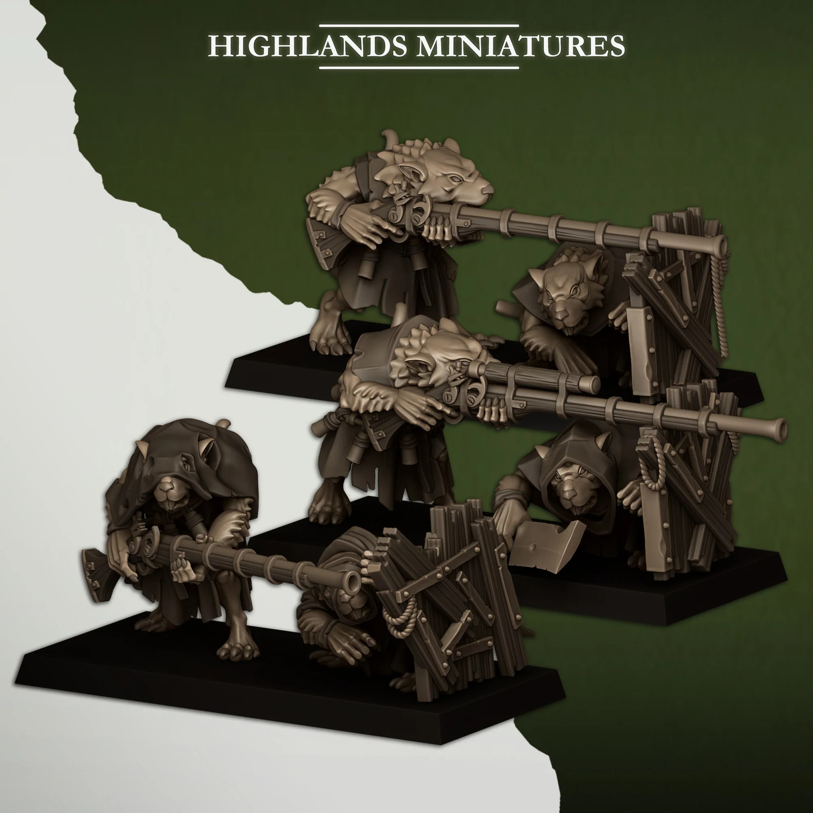 Shooters Unit - 28-32mm Sewer Vermin - Resin Tabletop Miniature