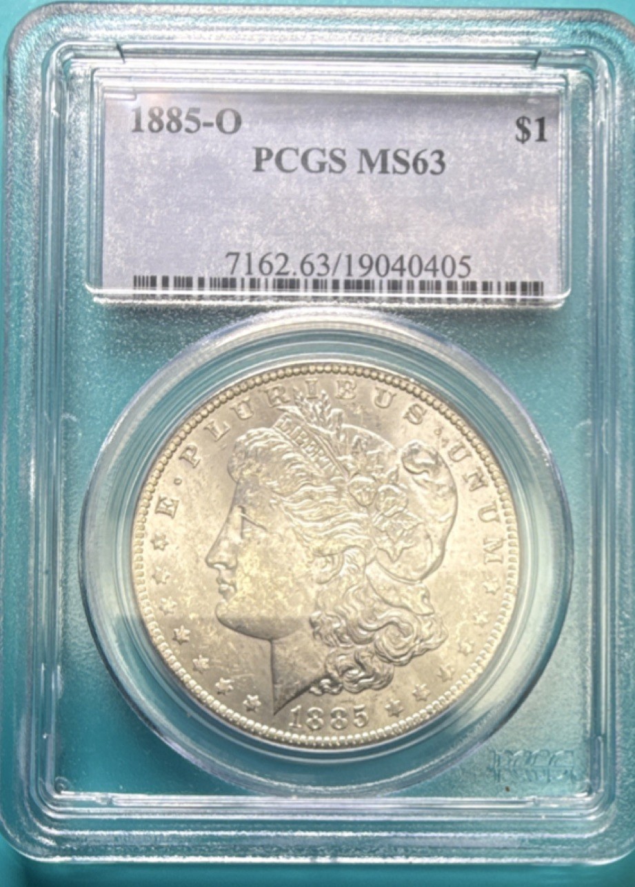 1885-O New Orleans Morgan Silver Dollar PCGS MS63