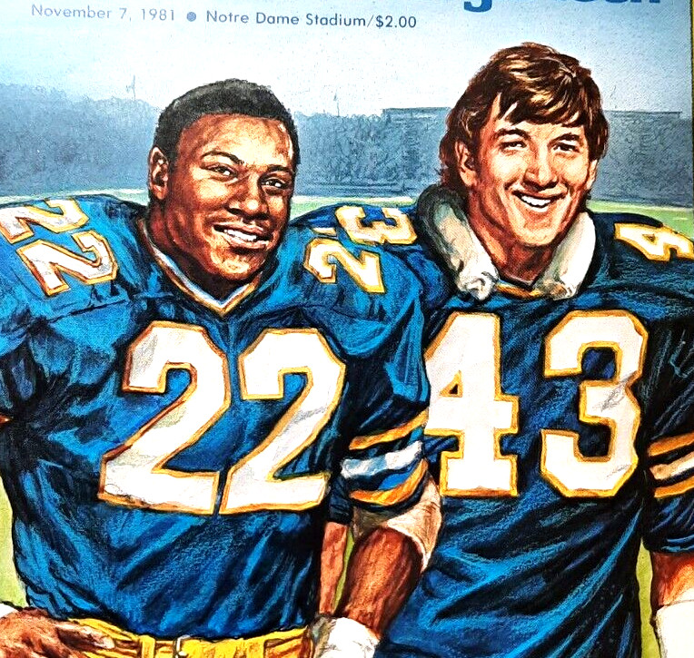 NOTRE DAME vs GEORGIA TECH Vintage College Football program  November 7 1981