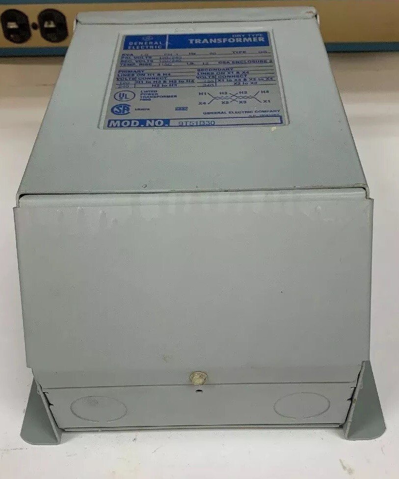 New! GE 9T51B30 Transformer Dry Type 1.0kVA Pri 120/240 Sec 120/240V Warranty!