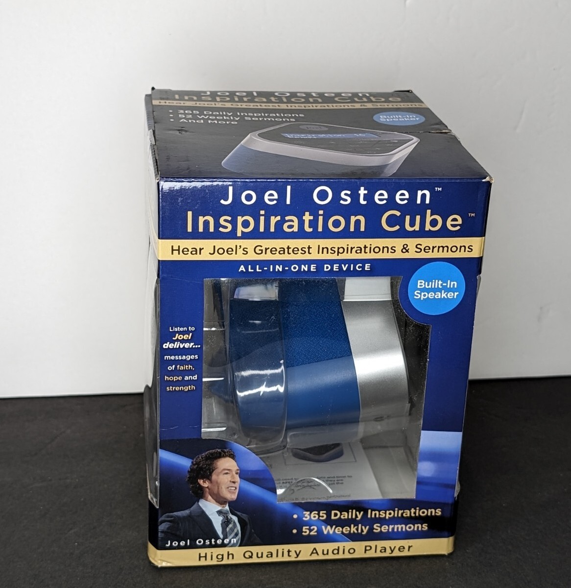 Joel Osteen Inspiration Audio Cube With Sermons and Affirmations New In Open Box