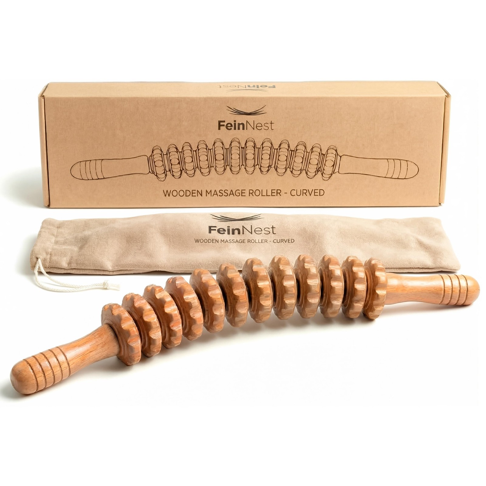 Curved Muscle Roller Stick – Deep Tissue Massage Stick for Muscle Recovery