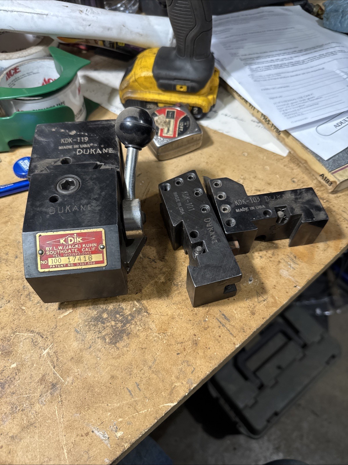 KDK Quick Change Toolpost with 3 Holders