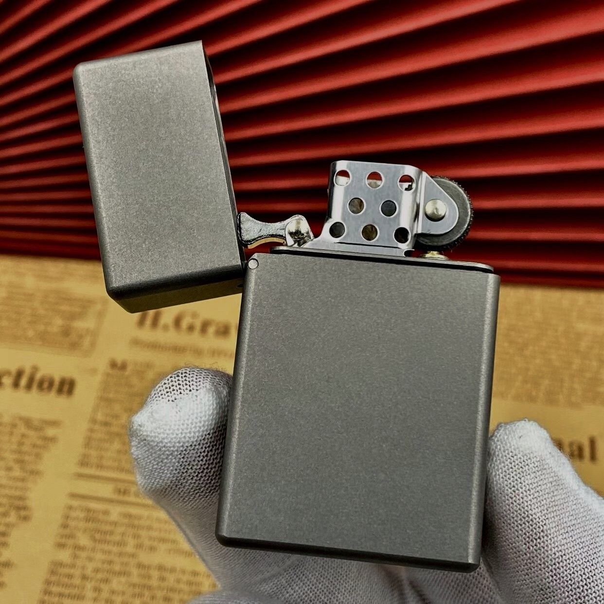 ZORRO 538 Narrow Titanium Armor Kerosene Lighter 3/5 Hinge