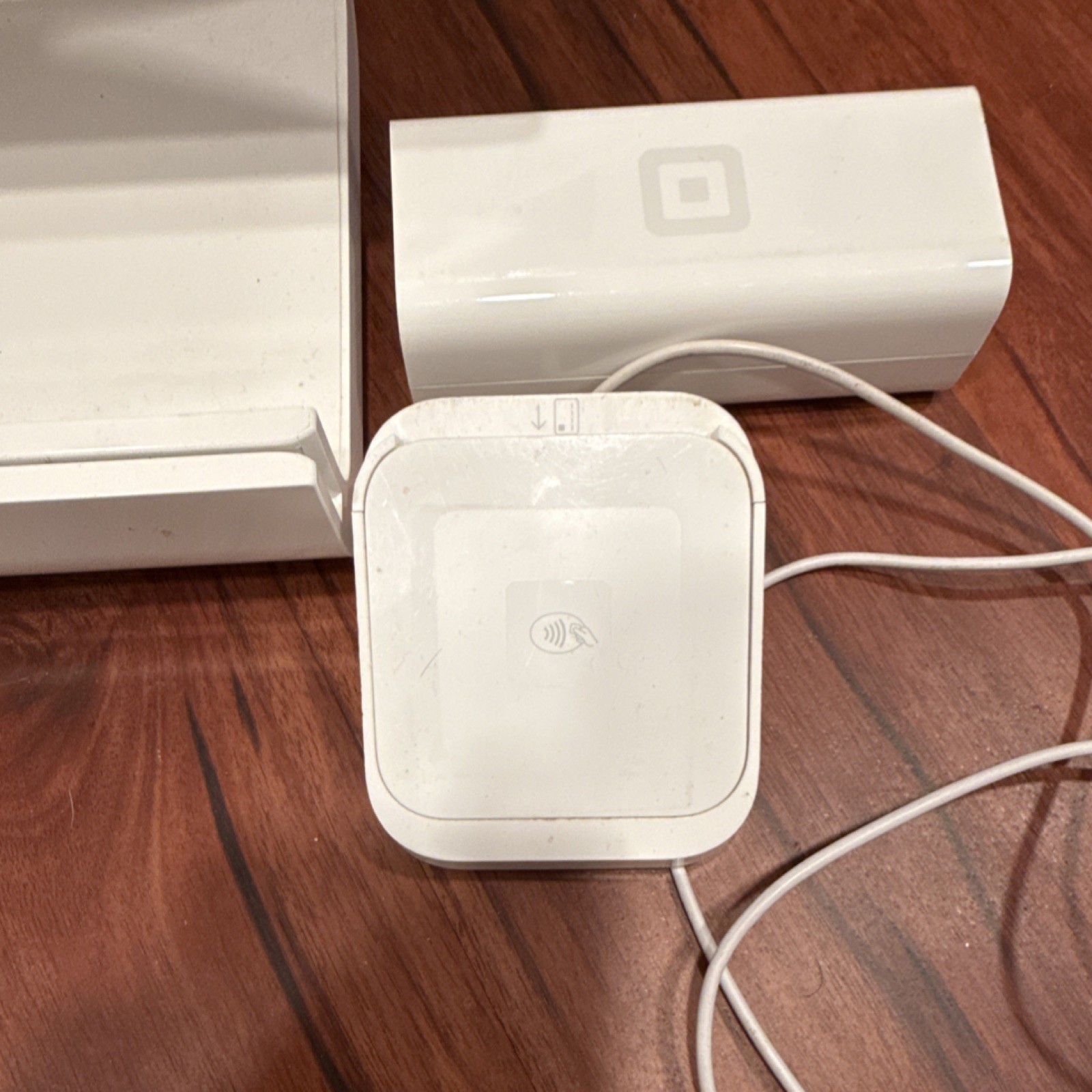 Square POS System with Stand, Card Reader, Contactless Payment Device - White