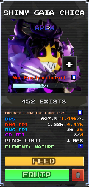 SHINY Gaia Chica | Five Nights Tower Defense 2 | FNTD 2