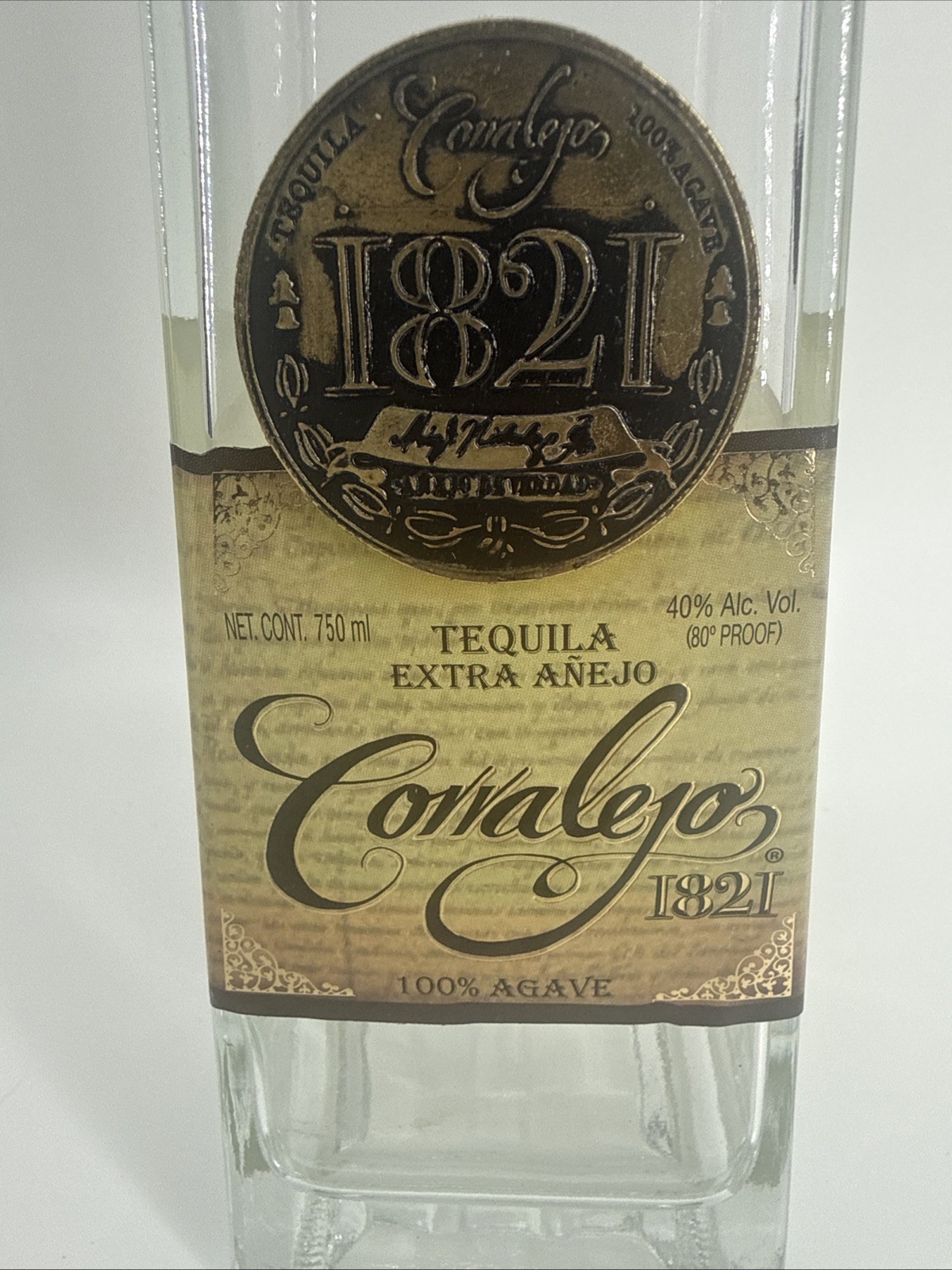 1821 Corralejo TEQUILA EXTRA AÑEJO Bottle (Empty)